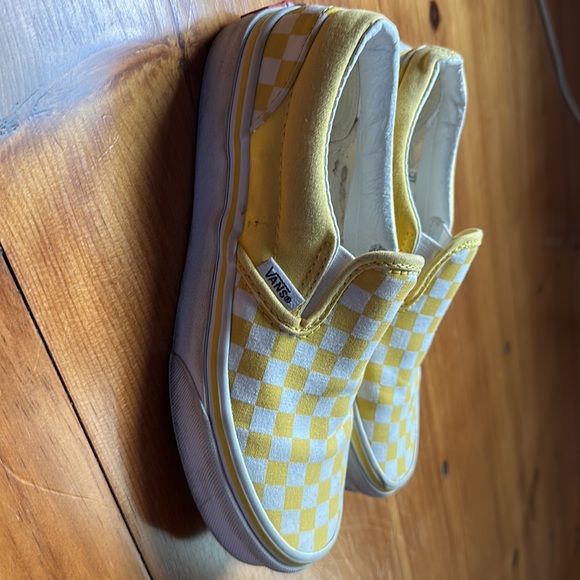 Kids yellow/white Vans slip on - Picture 2 of 4